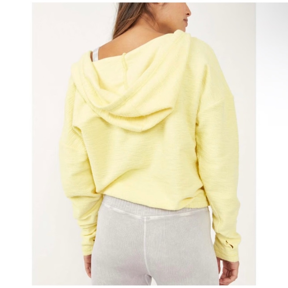 Free People Movement Criss Cross Cropped Cotton Hoodie - Picture 3 of 15